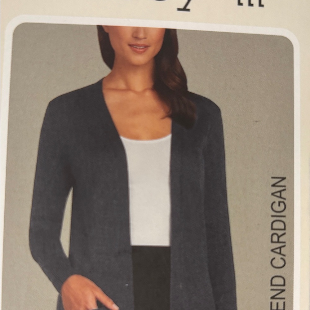 Matty M Heather Charcoal Boyfriend Cardigan - Picture 2 of 3